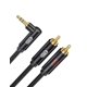 thumbnail image 1 of Cable de audio EMK de 3,5 mm a 2 RCA chapado en oro de 10 pies/3 m, 1 of 7