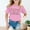 Pink, variant on Girls T Shirts Size 18 Crewneck T-Shirt Short Sleeve T Shirt Top Kids Pull-On School Shirts for Girls Holiday Casual Summer Tops