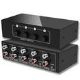 thumbnail image 1 of 3.5mm Aux + L/R Bi-Directional Stereo Audio Switch 4 in 1 Out A/B Analog Audio Switcher Selector, 1 of 6