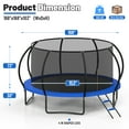 thumbnail image 4 of Betisef 14 FT Recreational Trampoline W/ Safety Enclosure Net – Indoor & Outdoor Use, Round Trampoline For Kids Blue, 4 of 10