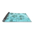 thumbnail image 2 of Ahgly Company Indoor Square Abstract Light Blue Modern Area Rugs, 7' Square, 2 of 4