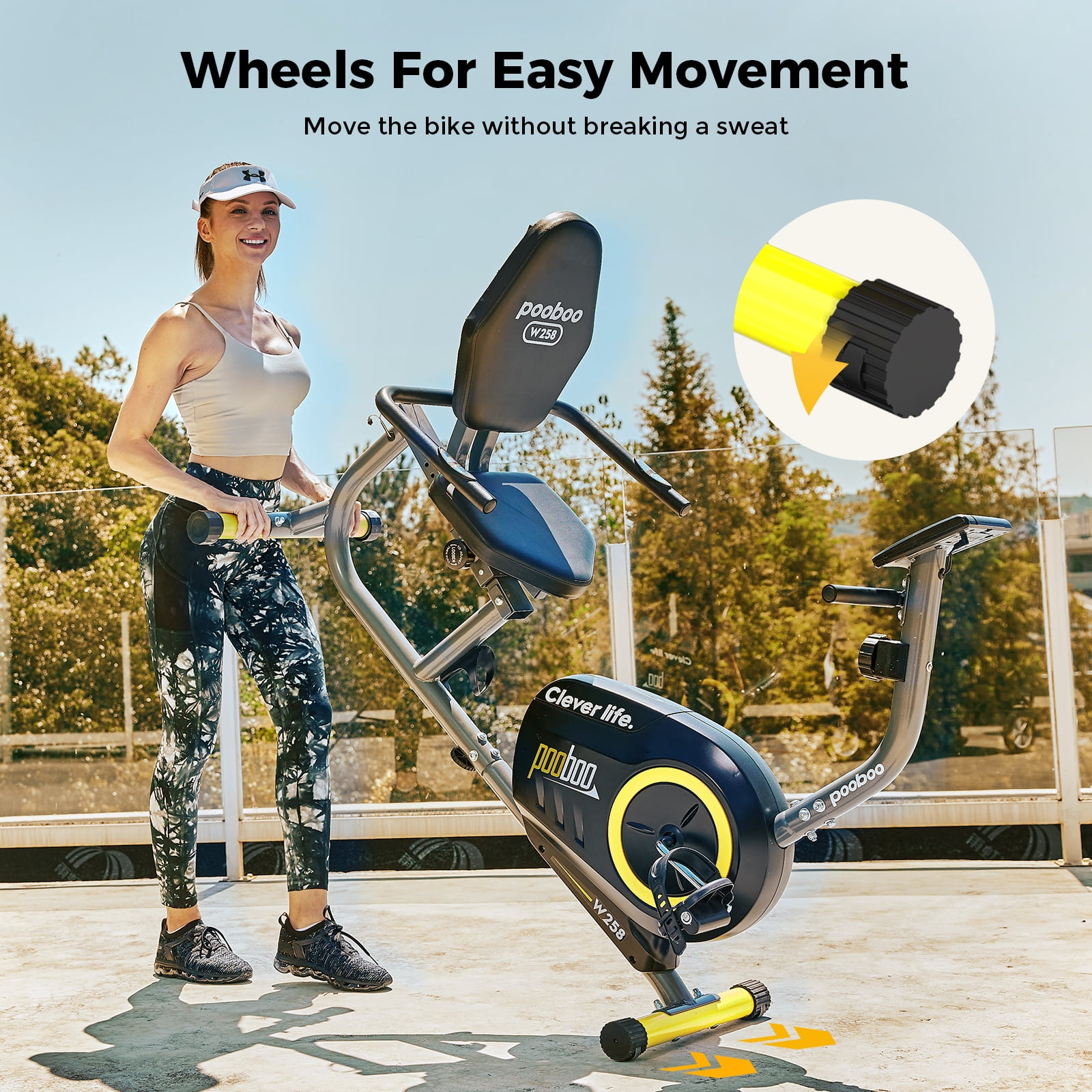 Pooboo stationary bike reviews sale