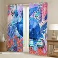thumbnail image 2 of Erosebridal Rideaux et Draperies Tortue de Mer Bleue (52x84), Rideaux de Chambre Reptile Marin, Décor Corail, 2 of 6