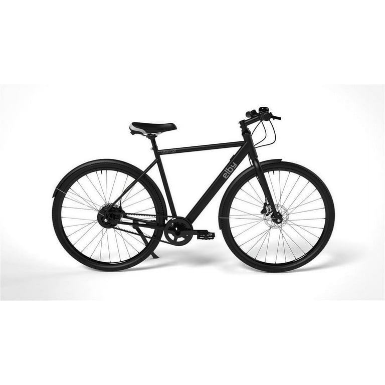 Elby Bikes E04UCBLXL9 Single Speed Belt Drive Electric Bicycle Black Blue Extra Large