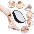 thumbnail image 4 of Herramienta de depilación de exfoliación sin dolor para hombres, mujeres, brazos, piernas, espalda, pecho, piel suave y sedosa, depilación de cristal rápida y fácil para adultos (negro) ER, 4 of 5