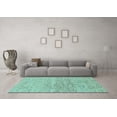 thumbnail image 3 of Ahgly Company Indoor Rectangle Abstract Light Blue Modern Area Rugs, 2' x 5', 3 of 4