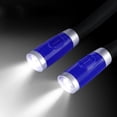 thumbnail image 4 of Lámpara de lectura LED flexible y recargable, luz nocturna con clip para el cuello, manos libres, carga USB, doble cabezal, 4 LED (azul), 4 of 5