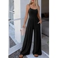 thumbnail image 5 of PRETTYGARDEN Jumpsuits for Women Sleeveless Strap Wide Leg Date Night Rompers Beach Vacation One Piece Summer Outfits, 5 of 10