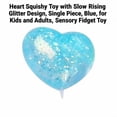 thumbnail image 3 of Heart Squishy Toy with Slow Rising Glitter Design, Single Piece, Blue, for Kids and Adults, Sensory Squeeze Toy, 3 of 3