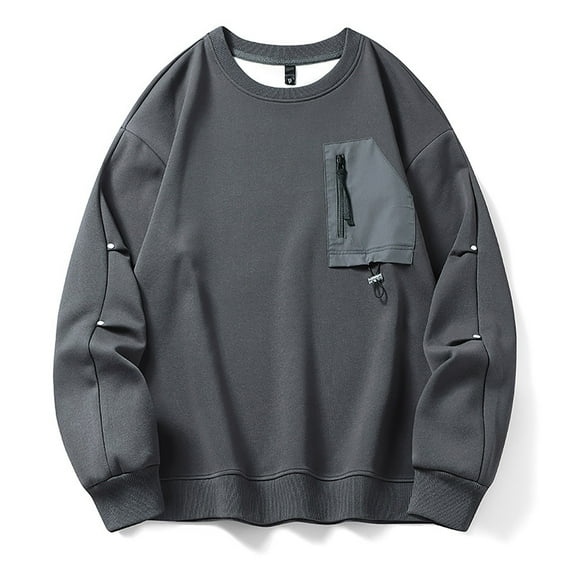 Men Clothing, Men's Crewneck Sweatshirt with Pocket