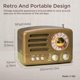 thumbnail image 2 of Altavoz Bluetooth retro, portátil, radio de onda corta AM, FM, recargable, compatible con tarjeta TF/AUX/reproductor de MP3 USB, marrón, 2 of 5