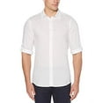 thumbnail image 2 of Perry Ellis Chemise en Lin à Manches Longues pour Hommes, Blanc Éclatant, Petit, 2 of 4