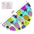 thumbnail image 5 of Kll 48" Christmas Tree Skirt Graffiti Pineapples On Neon Background Xmas Tree Skirts Mat For New Year Xmas Holiday Party Indoor Outdoor Home Decoration, 5 of 9