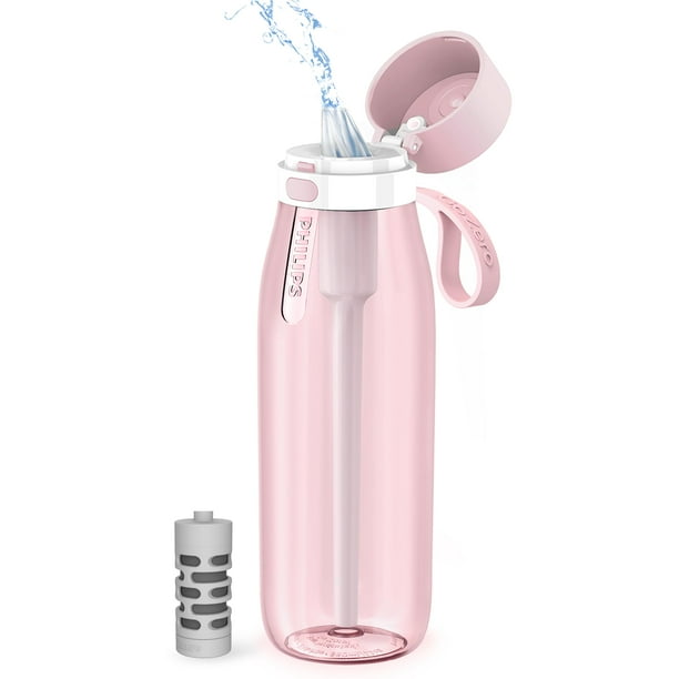 Botella de agua PHILIPS GoZero Everyday Filter 1L Rosa