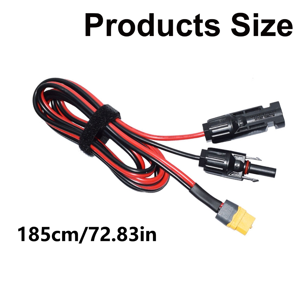 AOOOWER Solar Panel to LiFePO4 Battery 12AWG Solar to XT60 Connectors Charge Cable