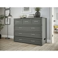 thumbnail image 4 of AFI Deerfield Full Solid Wood Modern Murphy Bed Chest with Mattress in Gray, 4 of 4