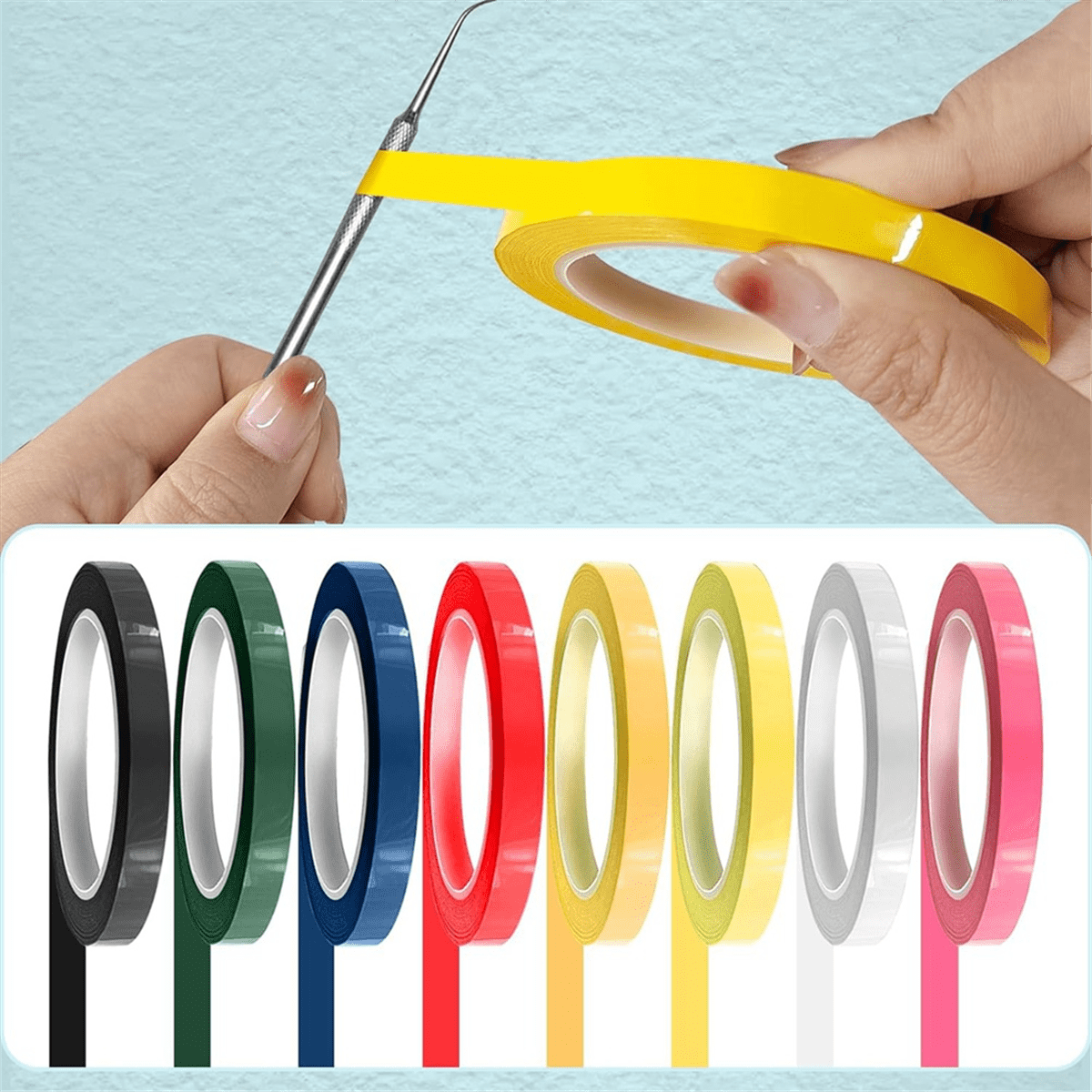 16 Rolls of Tape for Instruments Identification, 216 Ft/L x 0.4 In/W Colors Autoclave Tape - Autoclavable 270°F(8 Color)