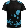 thumbnail image 1 of Blue Banded Poison Dart Frog Costume All Over Mens Black Back T Shirt, 1 of 1