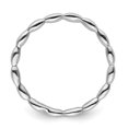 thumbnail image 2 of Sterling Silver Stackable Expressions Rhodium Rice Ring, 2 of 5
