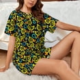 thumbnail image 4 of Sikiie Ducks1 Womens Pajama Sets Short Sleeve Top With Pants Sleepwear 2 Piece Lounge Set-Small, 4 of 6