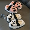 thumbnail image 5 of XIMIN Infant Baby Soft Foam Sole Fuzzy Raccoon Slippers Slip-on House Shoes Cute Thick House Shoes Winter Warm Indoor Slippers Closed Toe Padded Plush Slippers, 5 of 6