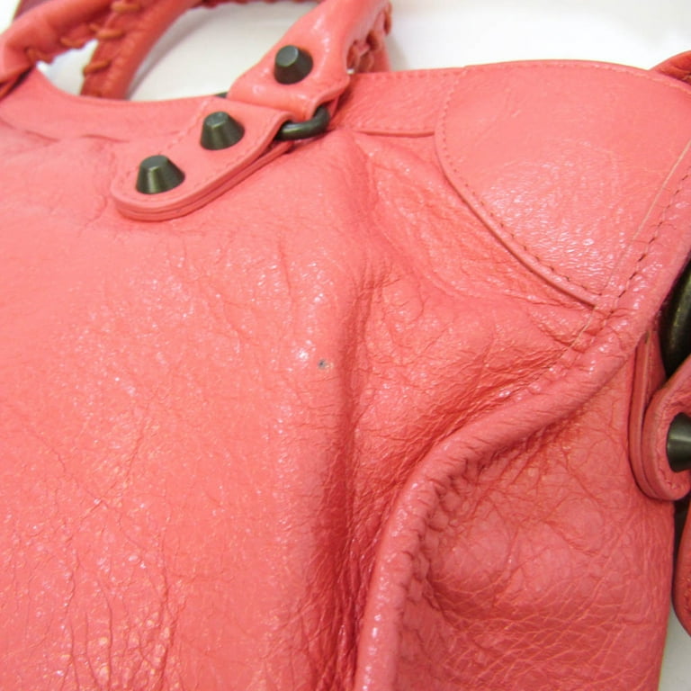 Authenticated Used Balenciaga City 115748 Women's Leather Handbag