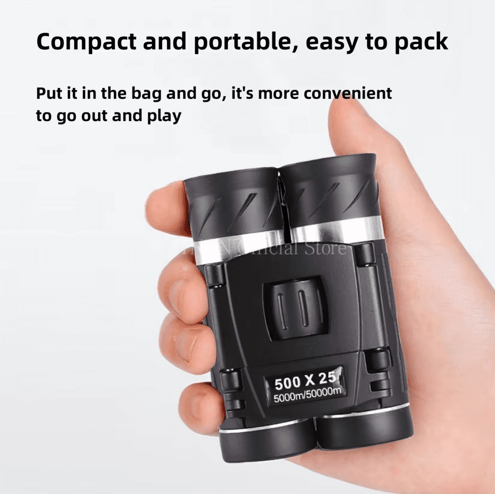 500x25 Zoom Portable Powerful Binoculars Long Range Telescope Folding Binoculars for Hunting Camping Travel