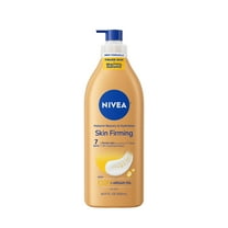 NIVEA Melanin Beauty & Hydration Skin Firming Body Lotion with Q10, Argan Oil, 16.9 fl oz