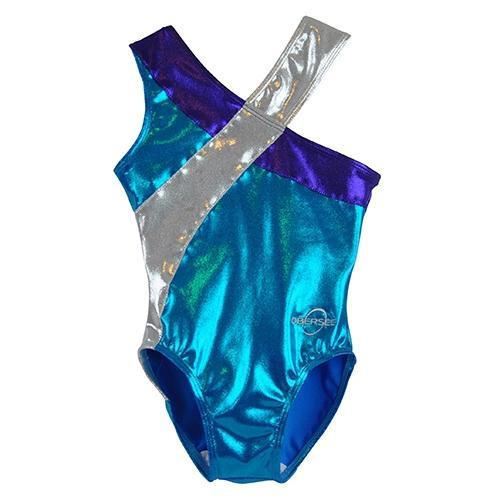 Photo 1 of * SIZE LARGE ADULT* O3GL029 Obersee Girl's Girls Gymnastics Leotard - Molly Turquoise
