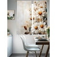 thumbnail image 5 of Sheer Curtains 63 Inches Long, Spring Floral Light Filtering Window Curtains for Living Room, Daisy Summer Botanical Vintage Flowers Rod Pocket Voile Sheer Curtain Drapes, 52"W x 63"L, 2 Panels, 5 of 8