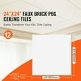 thumbnail image 2 of KFFKFF Drop-In Ceiling Panels, Set of 12, 24x24 inches, Crafted from Premium PVC Foam, Fire-Resistant with Flexible Design for Simple Setup, Ideal for Enhancing Home or Office Decor, 2 of 9