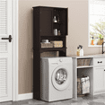 thumbnail image 2 of Alden Design Wooden over the Toilet Bathroom Storage 3-Shelf, Espresso, 25"Lx9"Wx66''H, 2 of 10