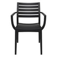 thumbnail image 5 of Luxury Commercial Living 33" Black Stackable Outdoor Patio Dining Arm Chair, 5 of 8