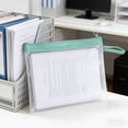 thumbnail image 5 of A4 Frosted TPU File Bag, Clear Frosted Waterproof A4 TPU Portable File Bag, Handheld Document Storage Pouch, Office Supply for Paper Document and Work, 5 of 6