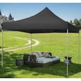 thumbnail image 3 of Lacoo 10' x 10' Pop-up Canopy with Straight Legs Wedding Party Tent Folding Gazebo Beach Canopy with Carry Bag,Black, 3 of 8