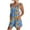 Blue, variant on Clearance Under 5$! Women's Summer Comfortable Casual Suspender Printing Shorts Pocket Jumpsuit Shorts with Pockets 2025 Clothes