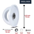 thumbnail image 2 of Universal Pot Lid White Knob Compatible with Crockpot Lids, Pan Lid Replacement Handle, Heat Resistant Pot Knob for Glass, Steel Lids, Easy Grip Lid Handle, Kitchen Cookware, 2.75”x1.77”, 2 of 5