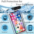 thumbnail image 5 of OAZOUF 2 Pack IPX8 PVC Waterproof Phone Pouch Bag with Fluorescent Detachable Lanyard for iPhone Android, 5 of 9