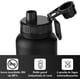 thumbnail image 2 of 1000 ML Botellas con Aislante,Botella de Agua Térmica de Acero Inoxidable,Mantiene el Agua Fría Caliente Durante 24 Horas o el Agua Caliente Durante 12 Horas,Tapa y Asa a Prueba de Fugas,Negro, 2 of 7