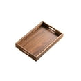 thumbnail image 2 of Wooden Tea Tray with Cup Storage, Dry Tea Serving Tray for Chinese Tea Ceremony, Candy and Fruit Snack Tray, 16 x 12 in Brown Wood, 2 of 6