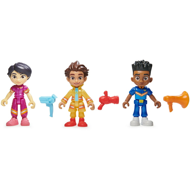 Disney Junior Firebuds Action Figures Gift Pack with 3 Collectible Kids Toys Bo, Jayden and Violet and Accessories, for Ages 3 and Up