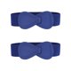 thumbnail image 1 of Cinturón elástico de cuero sintético con hebilla en forma de 8 Inspire Chic de 2 piezas para dama 33.5x2.36" (LxA) Azul, 1 of 7
