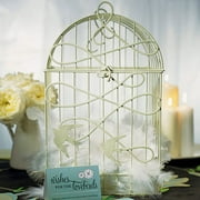 Weddingstar Modern Decorative Birdcage with Birds in Flight Ivory Wedding Wishing Well