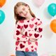 thumbnail image 4 of Sudadera sin capucha para niño, con estampado de San Valentín, de manga larga, informal, deportiva, con capucha, sudadera de manga larga sin capucha, top con inserciones en los hombros, blusa de polié, 4 of 8