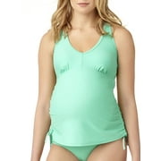Maternity Tankini Swimsuit Swimsuit Top With Ruched Sides & Adjustable Ties