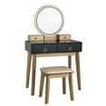 thumbnail image 5 of Gymax Vanity Makeup Dressing Table Set w/ Touch Screen Dimming Mirror Black, 5 of 9