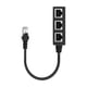 thumbnail image 1 of Divisor de red LAN Ethernet y extensor RJ45 de 1 a 3 puertos, 1 of 8