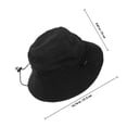 thumbnail image 2 of FONDOTIN 1Set Men's Bucket Hats Black Polyester Sun Protection Foldable Breathale for Summer Hiking Cycling Camping, 2 of 7