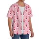 thumbnail image 2 of Balery Valentine's day gnomes Camisa Casual de Manga Corta con Botones para Hombre, Texturizada, Estilo Cubano, para Playa, Verano-Large, 2 of 5