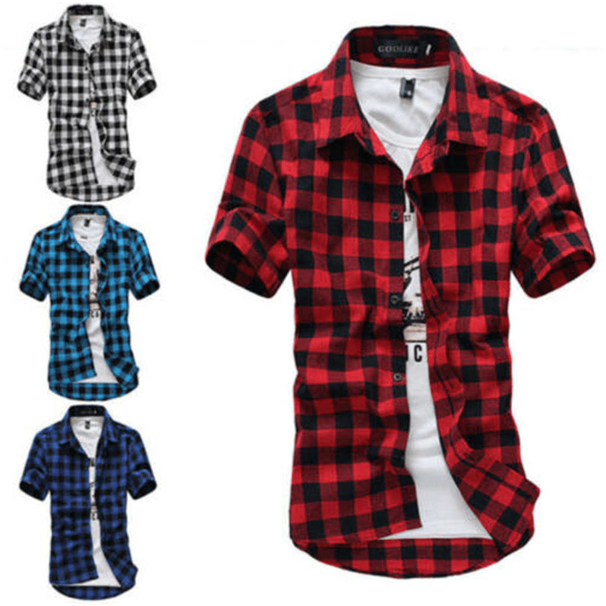 Men's Summer Casual Dress Shirt Mens 